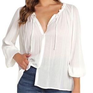 Z Supply Adella Long Sleeve Top White